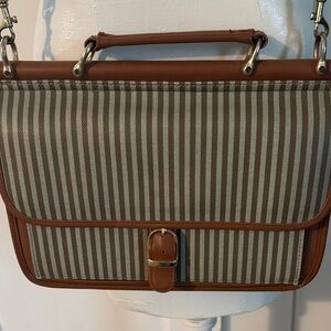 Striped Brown and Tan Women's Bag